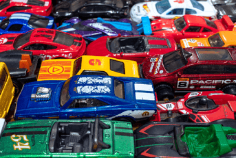 Multi-colored Hot Wheels toy cars