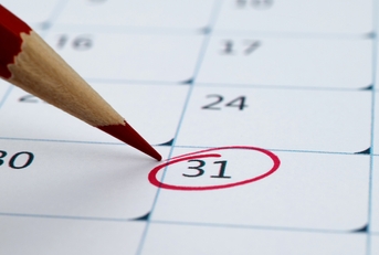 red circle marked on calendar 