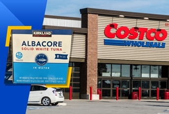 costco exterior logo and featured product