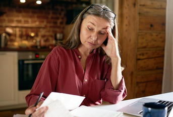 pensioner managing finances