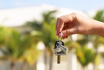 real estate agent holding keys