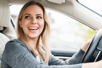 person driving car
