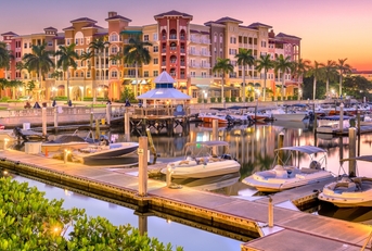 naples florida usa town skyline