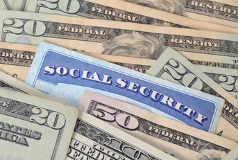 social security card with cash 