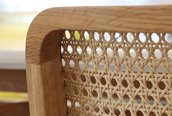  wood chair with rattan