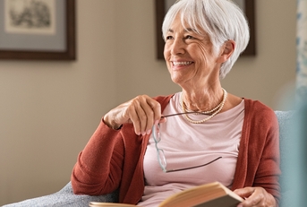 Happy senior woman smiling