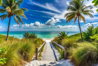 Panoramic View of Sanibel Island Beach