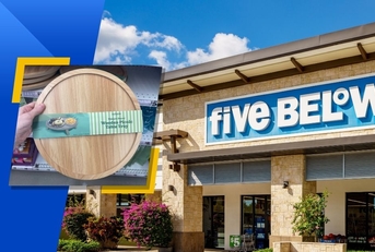 Five Below store exterior and featured item
