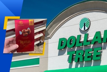 Dollar Tree store logo and featured item