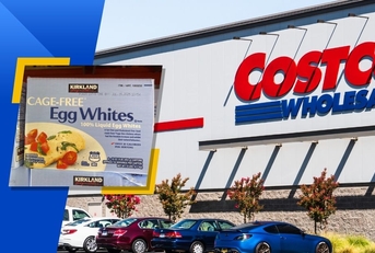 Costco store exterior and featured item