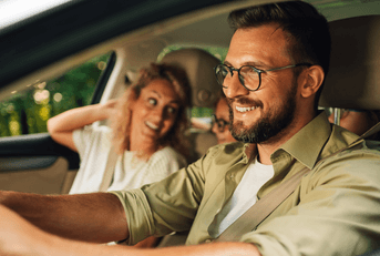 Family in a car
