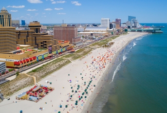 Aerial image Atlantic City NJ and pier 
