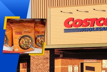 Costco store exterior and featured item