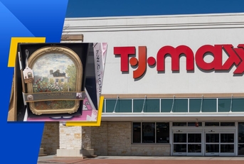 TJ maxx store exterior and featured item