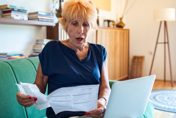 worried senior woman