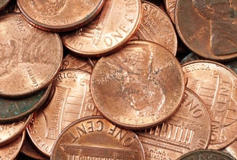 image of American pennies 