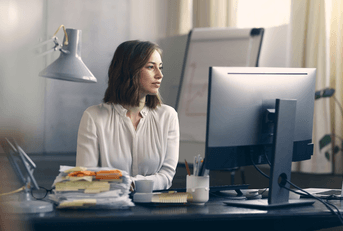 person working at computer