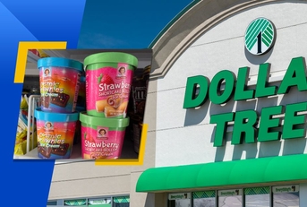Dollar tree store logo and featured item