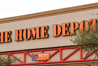 top view of a the home depot store building
