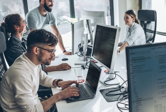 group of programmers and software developers