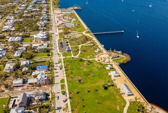 aerial photo coastal scene