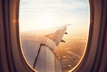 View from airplane window