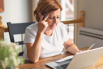 pensioner having depressed look