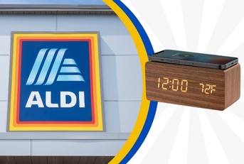 Aldi store exterior and featured item
