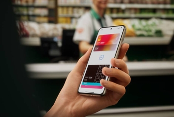 Using smartphone wallet to pay using card connected to phone