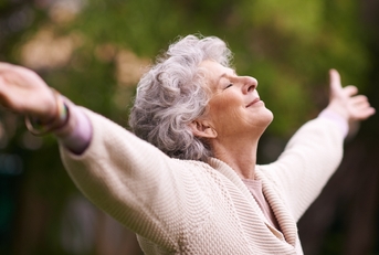 A happy senior