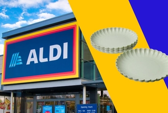Aldi store exterior and featured item