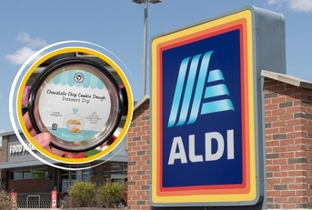 aldi store exterior and featured item