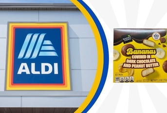 Aldi store exterior and featured item