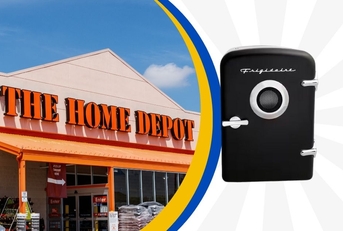 The home depot store exterior and featured item