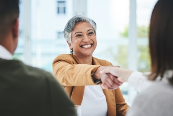 handshake on a job interview