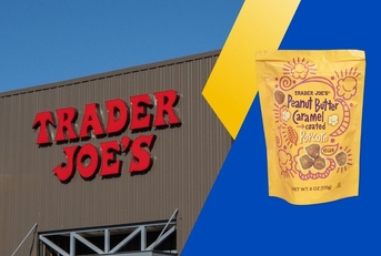 trader joes store exterior and featured item