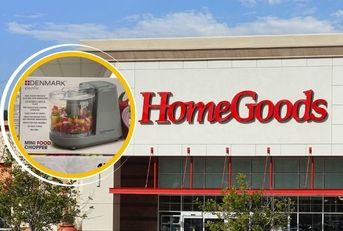 HomeGoods store exterior and featured item