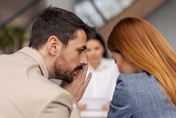 A guy gossiping