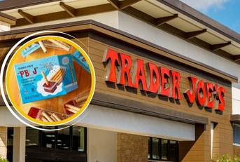 trader joe&#x27;s store exterior and featured item
