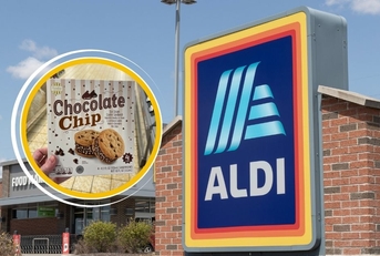 Aldi store exterior and featured item