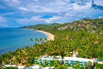 aerial view of sayulita mexico