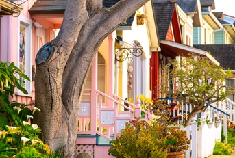 colorful houses in california