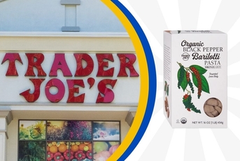 trader joes store exterior and featured item