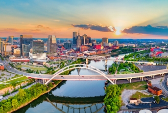 aerial view of nashville tennessee