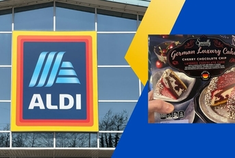 Aldi template with german chocolate cake