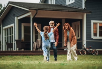 happy to meet their granddaughter