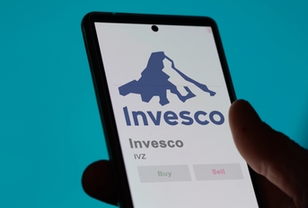 logo of Invesco on the screen