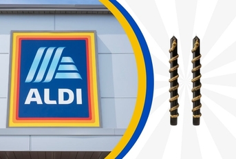 Aldi storefront with Halloween candles