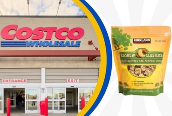 costco storefront with kirkland cashew clusters
