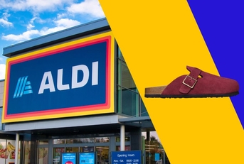 aldi store exterior and featured item